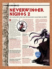 2004 Neverwinter Nights 2 PC Q&A Original Advertisement / Retro Promo vr1 picture