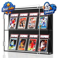 NIUBEE Acrylic Baseball Card Display Case for 8 Graded Cards picture