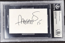 Sergio Aragones (MAD Groo cartoonist) autographed signed cut signature BAS slab picture