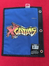 NWT Vintage Y2K ESPN X Games Double Pocket Pencil Pouch Blue Graffiti BTS 83202 picture