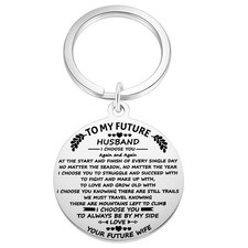 To My Future Husband Keychain Gifts for Him, Engagement Gift for Fiance, Romanti picture