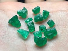 13.25 Carats  Natural Emerald rough lot faceted grade from Swat Pakistan picture