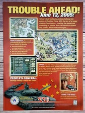 People's General PC 1998 Big Box Game Vintage Promo Ad Art Print Poster picture