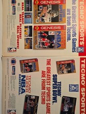 Vintage Tecmo 7-Piece Ad Lot SNES Genesis Super Bowl Baseball Rare Ephemera picture