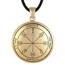 First Pentacle of Venus Bronze King Solomon Talisman for Love Necklace Amulet picture