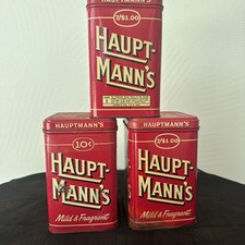 Vintage Haupt - Mann's 2/25 Cent Cigar Mild & Fragrant Red Tin  picture