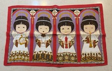 Vintage Christmas Ulscer Irish Linen “Cherubs” #5894 Angels Beautiful picture