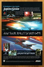 1995 Jupiter Strike/Galactic Attack Playstation PS1 Sega Saturn Print Ad/Poster picture