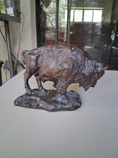 VINTAGE ARNOLD GOLDSTEIN- BUFFALO- CAST METAL- SIGNATURE INSCRIBED picture