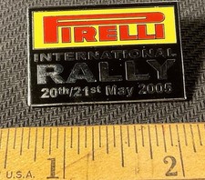 Pirelli Tires Enameled Hat Lapel Pin Automotive Car 2005 International Rally picture