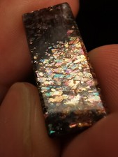 Rainbow lattice Sunstone cut and polished picture