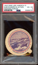 1942 Dixie Lids America's Fighting Forces Submarines Chasers In Action PSA 4 picture