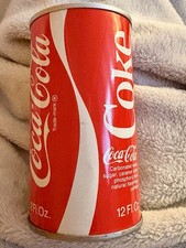 Vintage 1970s Coca Cola Coke 12oz Steel Can Unopened Pull Tab Empty No Barcode picture