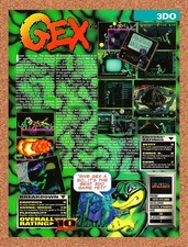 1995 Gex 3DO Original Advertisement / Retro Promo vr2 picture