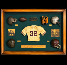 Vintage Evolution of the Helmet Football Shadow Box 1928-1960s 21x12 Display picture