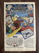 1987 Sega Master System Video Game Console Print Ad 80s Pop Art Retro Gaming picture