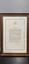 Very Rare authentic FBI Ronald Reagan 1983 Presidential Proclamation Document picture