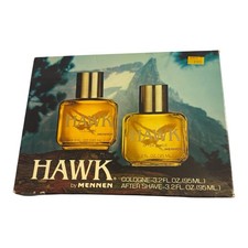 Vintage Hawk By Mennen Cologne &After Shave Gift Set 3.2Oz 95ml Discontinued Box picture