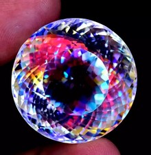AAA+ 500 CT+ Natural Rainbow Color Round Cut Mystic Topaz Certified Gemstone picture