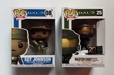 Halo Funko Pop Bundle - SGT. Johnson & Master Chief - Funko Pop - Brand New picture