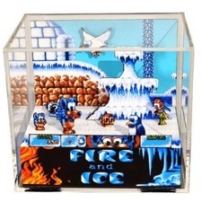 Fire and Ice Diorama Collectible Amiga Shadowbox PC DOS Display Retro Art Decor picture