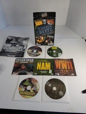 Vintage Battle Blitz 4 IN 1 Pack PC CD-ROM  NAM,GUNSHIP,Beach Head 2000,WW2 GI picture