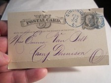 1879 EMBOSSED STAMPED POST CARD AND SIGNED - OFC-BB picture