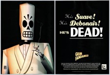 Grim Fandango - LucasArts PC Game - Original Print Ad/Poster Promo Art 1998 picture