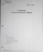 IBM Customer Announcement Letters, May 15, 1990 - TCP/IP for OS/2; Check Robot picture