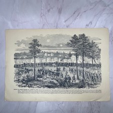 Battle of Ream's Station VA, Rhode Island Regiments 1894 Engraving V14-5 picture