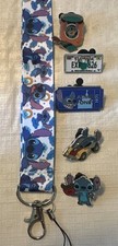 Stitch Disney Trading Pin Lot of 5 with Stitch lanyard.  US SELLER  Starter picture