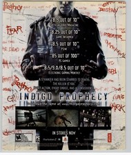 Indigo Prophecy PC PS2 Xbox Video Game Art 2005 Vintage Print Ad Poster  picture
