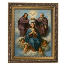 Coronation of the Virgin Framed Print Under Glass, Gold Finish Frame, 12.5