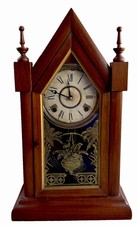Antique 1800’s William L. Gilbert Steeple Mantel Clock with key as shown picture