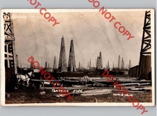c1923 Tankawa Oil Field Wells PERRY Oklahoma OK RPPC Real Photo Postcard picture
