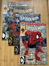 Set of 4 Spider-Man #1 and #13 ALL SIGNED by McFarlane Old School Sigs VF/NM Avg picture