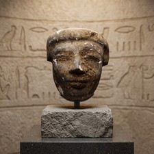 Pharaonic Mask Ancient Egyptian Royal Funerary Monument, Rare picture