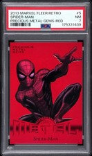 2013 Marvel Fleer Retro Spider-Man Red PMG #54/100 - PSA 7 - Pop 5 - GRAIL picture