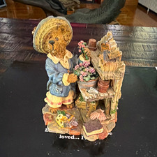 Boyds Bears & Friends Bearstone Martha Bloomengrow Bear Hand Painted 2000 picture