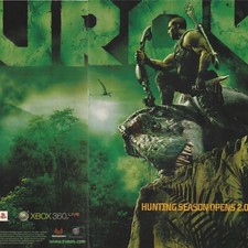 Vintage 2008 TUROK Original Video Game 2-Pg Print Ad PS3 Art 42x27cm EGM 225 picture