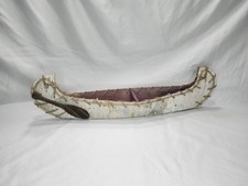 Vintage Primitive Birch Indian Canoe  21 inch  Decoration Handmade picture