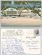 Vintage Marlin Beach Hotel Fort Lauderdale FL Postcard 1967 Aerial View picture
