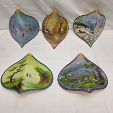 Vintage Fold Out Christmas Ornament Cards Lot 5 Nativity Wise Men Church Mid... picture
