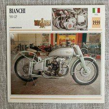 Bianchi 500 GP Competition 1939 Italy Edito Service Atlas Motorcycle Card picture