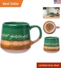 Elven Text High Gloss 18oz Pottery Mug – Lord of The Rings Collector's Delight picture