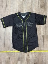 Houston outlaws Baseball Jersey Size M Black and Green Team Jersey picture
