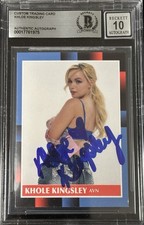 Khole Kingsley Signed Trading Card Beckett Encapsulated Autograph Grade 10 picture