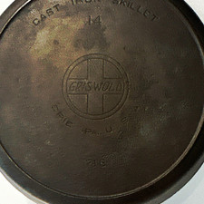 Griswold No. 14 Cast Iron Skillet Frying Pan 718 picture