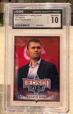 CHARLIE KIRK  DECISION Trading Cards 2025 Update 245 CGC Gem Mint 10 picture