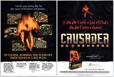Crusader No Remorse - PC Game - Vintage Original Print Ad/Poster Promo Art 1996 picture